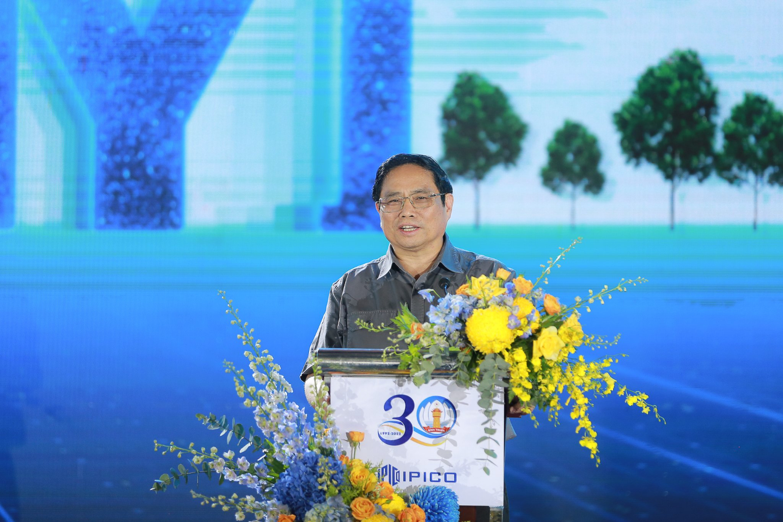 Thủ tướng Chính phủ Phạm Minh Chính dự Lễ khởi công Khu công nghiệp Sơn Mỹ 1